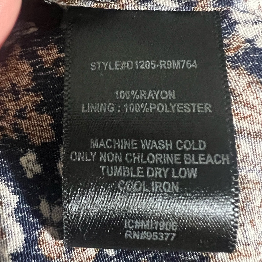 Sanctuary Hi Low Midi Dress Navy Paisley Boho Flowy Small - Picture 7 of 7